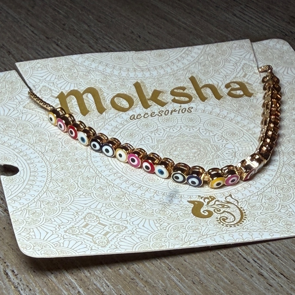 Gold and Multicolor Beaded Necklace
